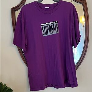 Supreme Bold Purple Graphic Tee Size XL in EUC. Who the f*** is Supteme